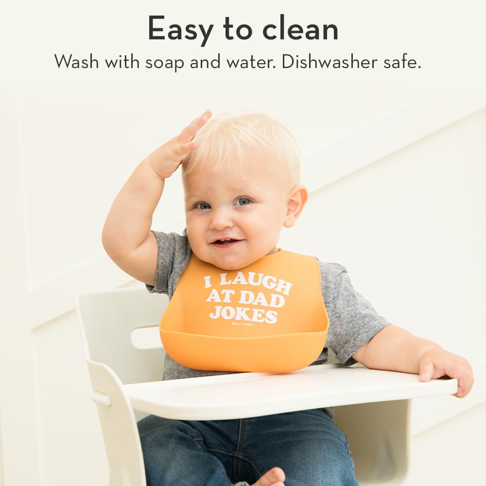 Baby Bib for Eating by Bella Tunno, Waterproof Silicone Bib with Large Food Catcher, Adjustable Fit for Babies 4-12 months & Toddlers 1-3 Years, Boys & Girls, Little Miss Fabulous