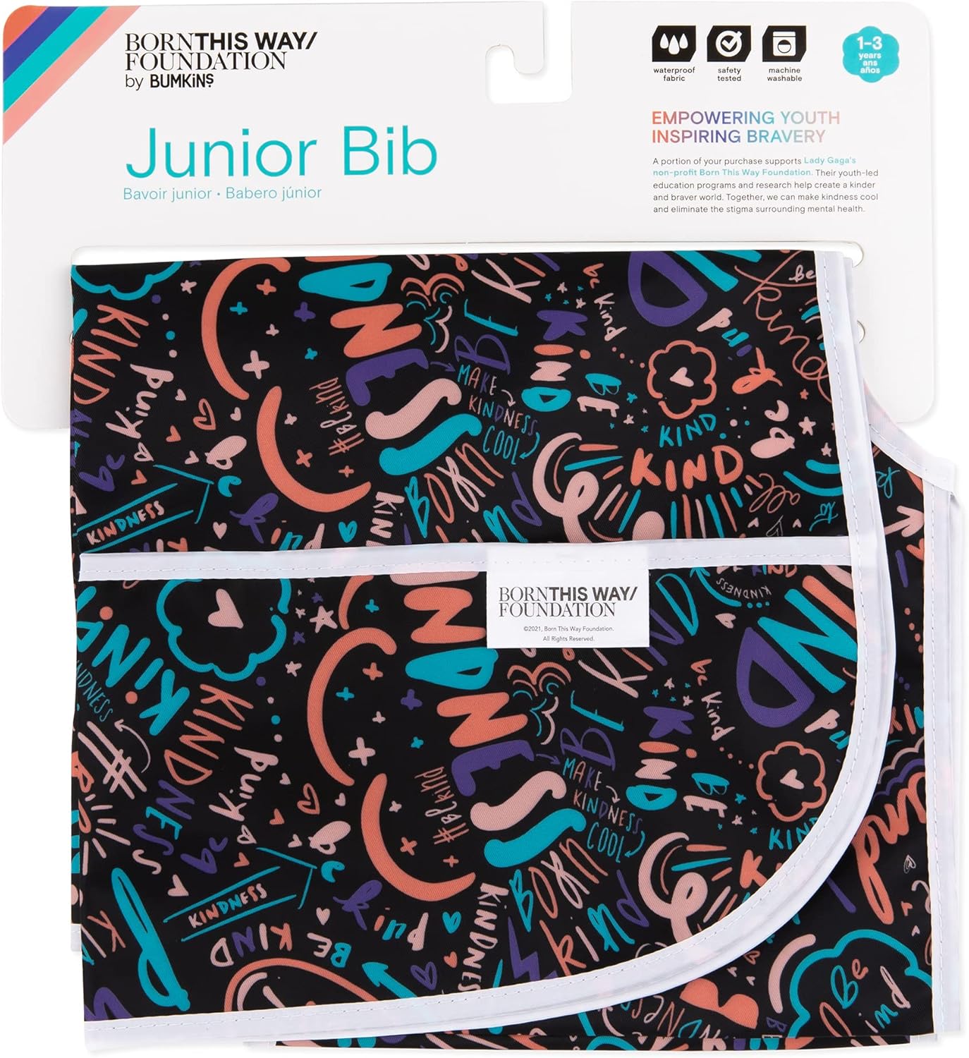 Bumkins Bibs - Toddler Bibs, Waterproof, Large for 1-3 Years, Short Sleeve