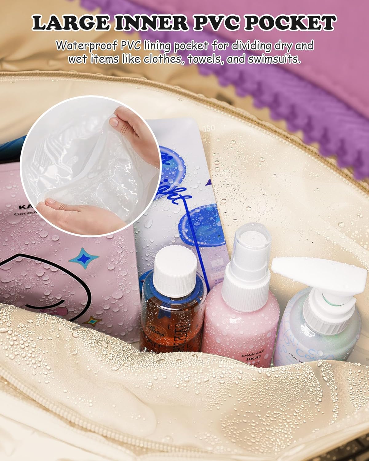 Duffle Bag with Initial, Spend The Night Bags for Women,Overnight Bag with Wet Pocket,Sister Gift, Gifts for Women-Lightweight Travel Bags Personalized Gym Tote with Makeup Pouch