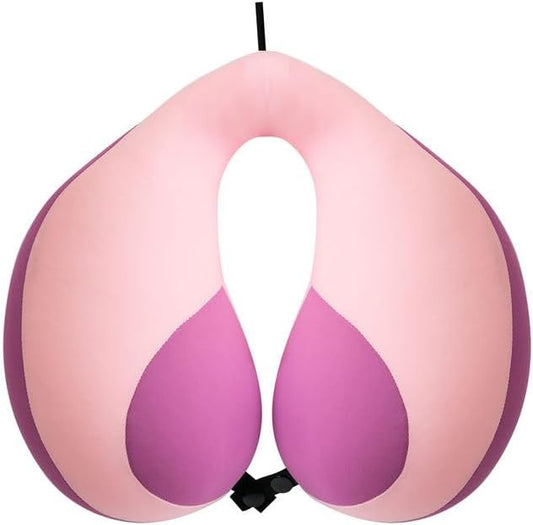 MOOB Toddler Neck Pillow for Carseat & Airplane, Traveling Gifts for Toddler & Children U-Shape Neck Pillows for Kids Light Pink
