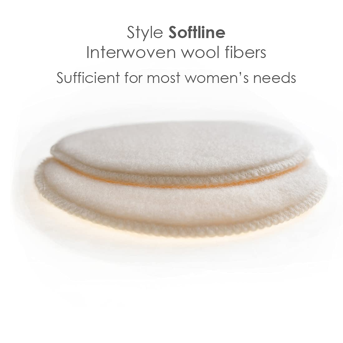 Merino Wool Nursing Pads, Style Softline, Regular Thickness, Size Mini - 3 in. Diameter