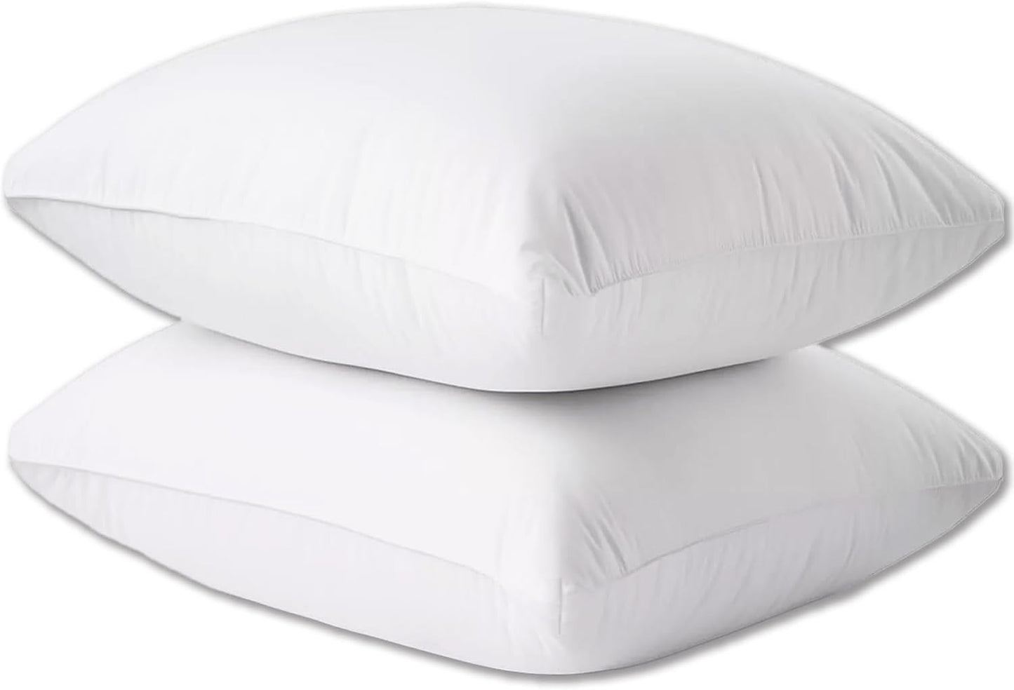 Hotel Collection Thick Bed Pillows Standard Size Set of 2 Soft Plush Fluffy Side Sleeper Pillow for Adults Back Sleeping High Loft Medium Firmness White 20x26 inches