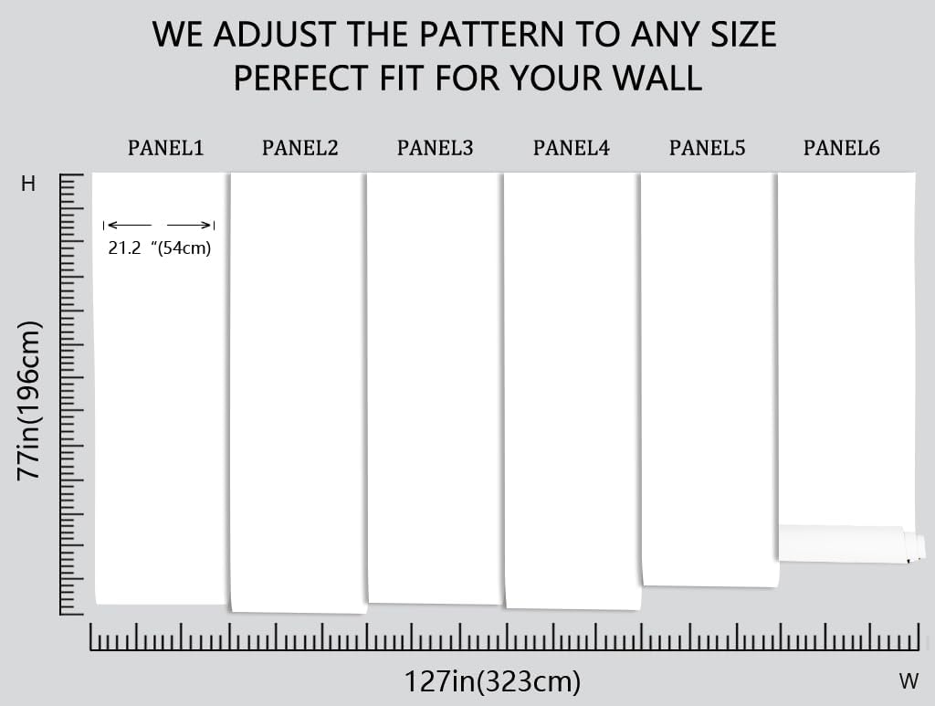 Green Watercolor Forest Wallpaper Woodland Nature Landscape Wall Mural for Living Room Bedroom Dining Room Office(Not Self-Adhesive)