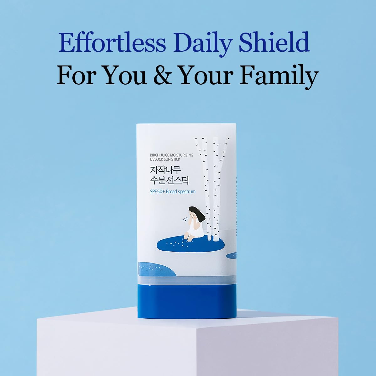 ROUND LAB Birch Juice Moisturizing Sun Stick SPF 50 | Korean Sunscreen Stick for face and body, No White Cast, Outdoor & Travel-Friendly 0.67oz