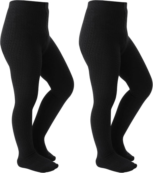 Girls Tights Seamless Toddler Stockings Tights Soft Cotton Cable Knit Baby Girl Tights Leggings 4-12 Years