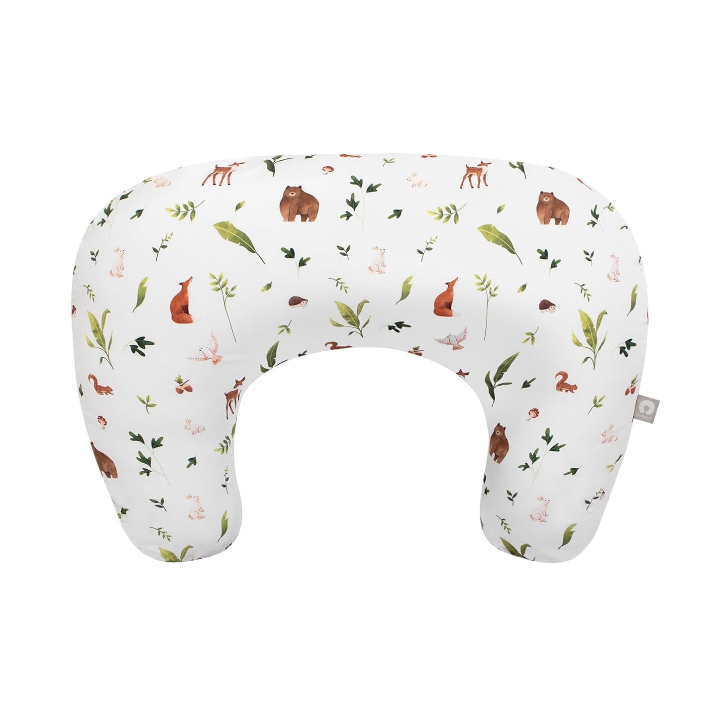 Boppy Nursing Pillow - Ergonomic Bottle & Breastfeeding Pillow with High, Firm, Large Area, Water-Repellent Cushion with Washable Cover; Baby Safety Alliance Verified - Neutral Plants and Animals