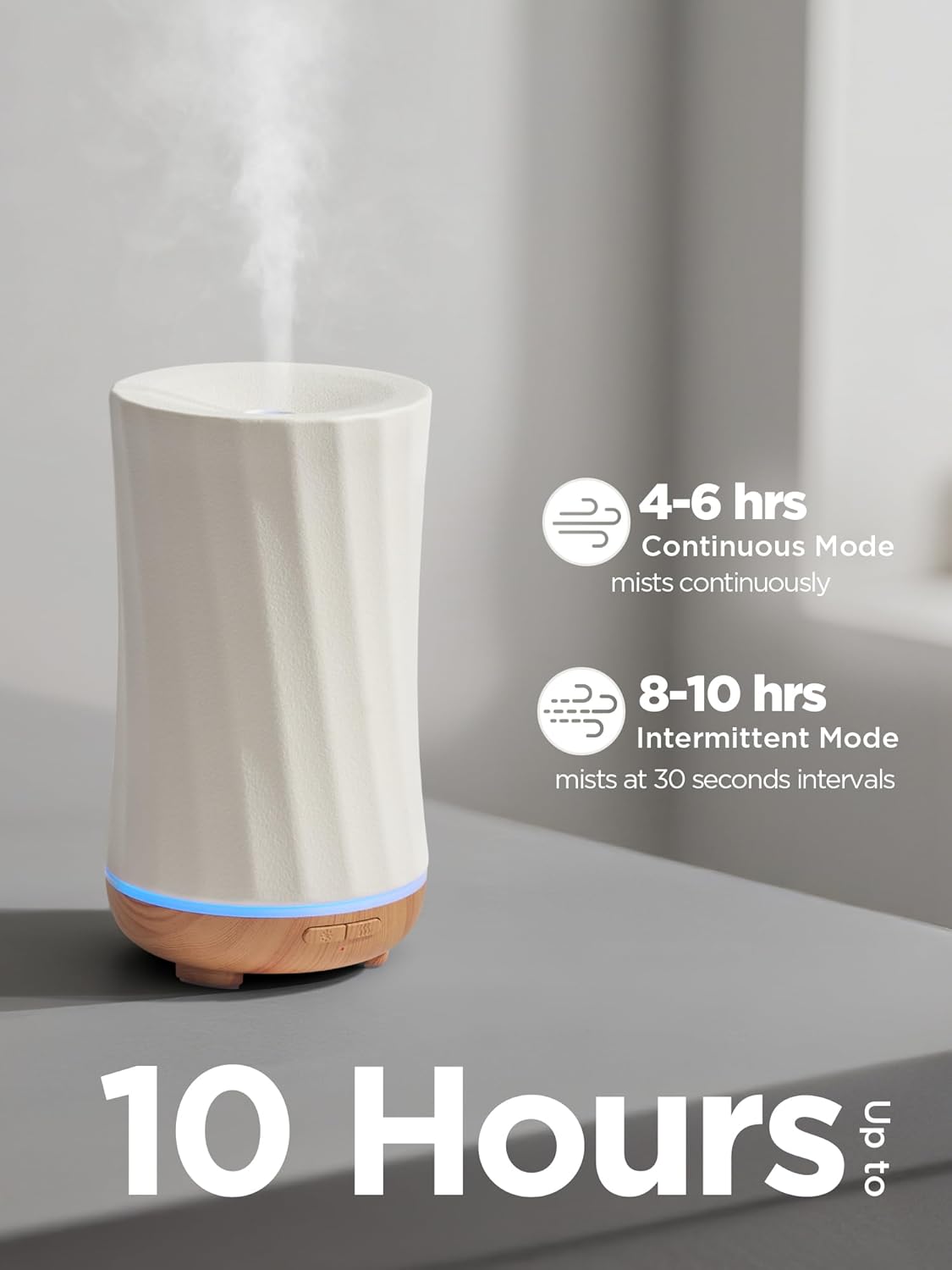 InnoGear 150ml Ceramic Oil Diffuser, Handcrafted Stone Essential Oil Diffuser Aromatherapy Diffusers Ultrasonic Cool Mist Humidifier Vaporizor with 2 Mist Modes Waterless Auto Off for Room Office Home