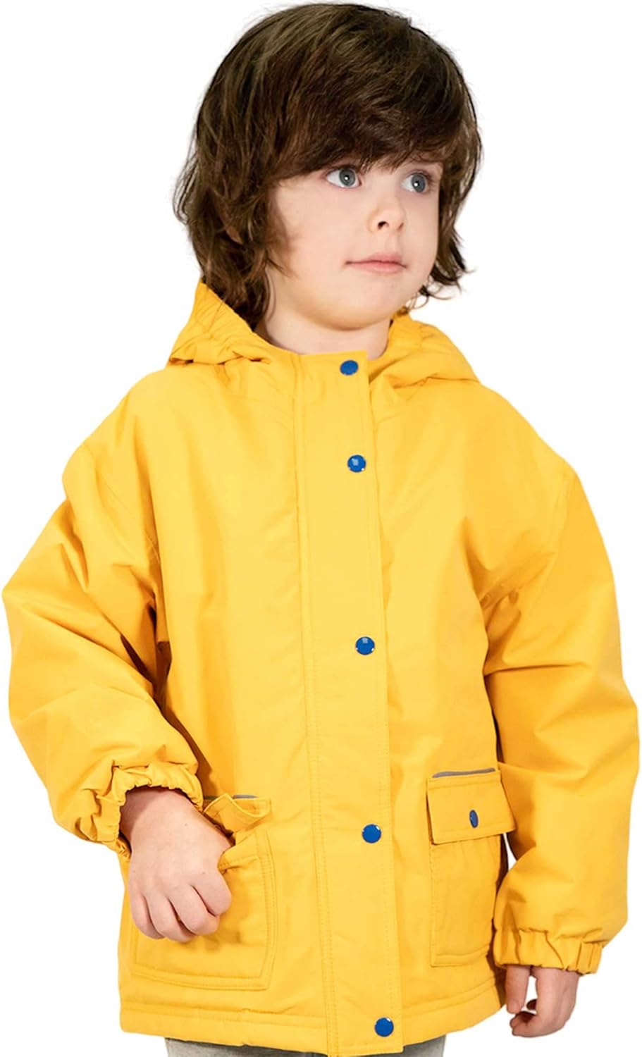 JAN & JUL Waterproof Fleece Lined Rain Jacket, Raincoat for Kids