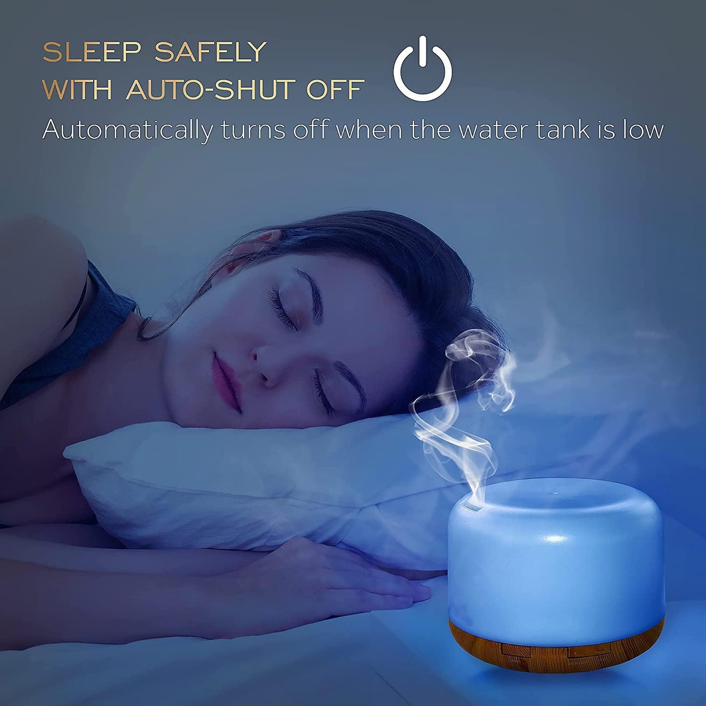 Oil Diffuser Humidifier 300ML,Electric Ultrasonic Air Aroma Diffusers Vaporizer,Scent Mist Defuser with Remote,Auto-Off,7led Color Changing Light for Large Bed Room,Home,Office