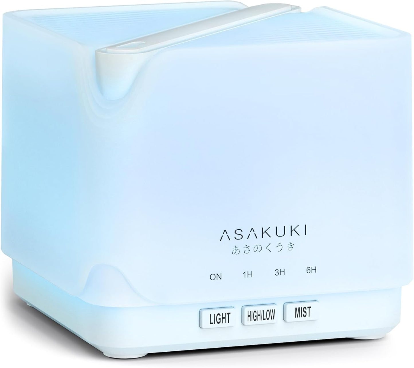 ASAKUKI Essential Oil Diffuser, Multifunctional Ultrasonic Aromatherapy Fragrant Oil Vaporizer Humidifier with Timer, Auto-Off Safety Switch, and 7 LED Light Colors, 700 ml (White)