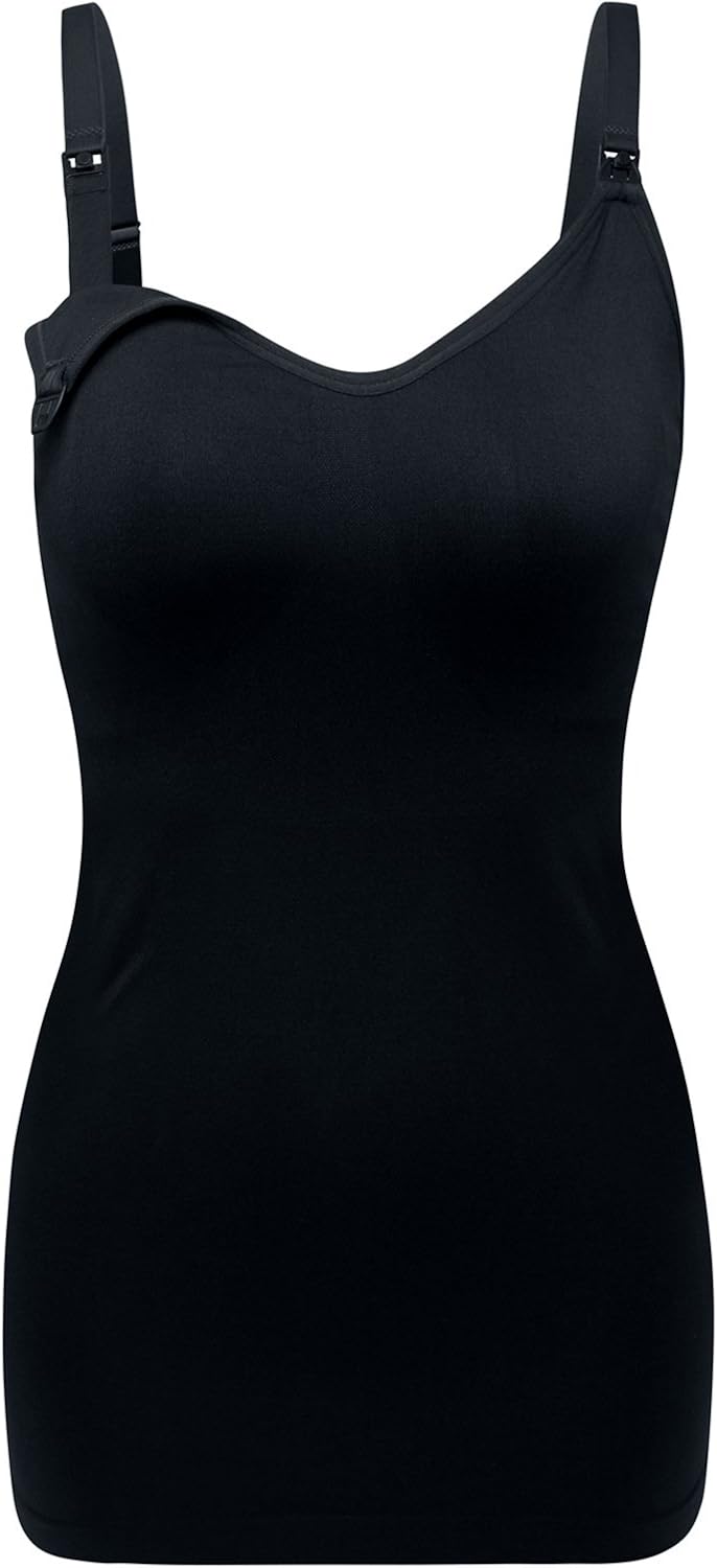 Womens Maternity Nursing Tank Cami for Breastfeeding with Adjustable Straps