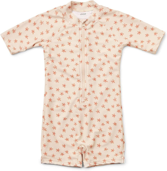 Boys One Piece Swimsuit Whale Dolphin Bathing Suit Zipper Rash Guard Kid Short Sleeve Swimwear Shark Beach Wear UPF50+