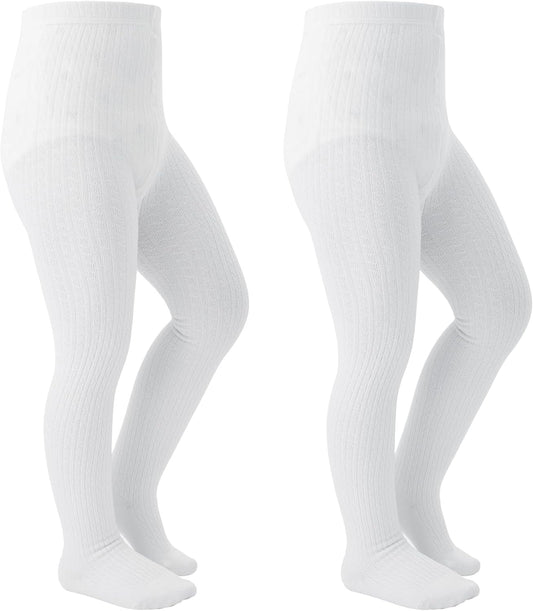 Girls Tights Seamless Toddler Stockings Tights Soft Cotton Cable Knit Baby Girl Tights Leggings 4-12 Years