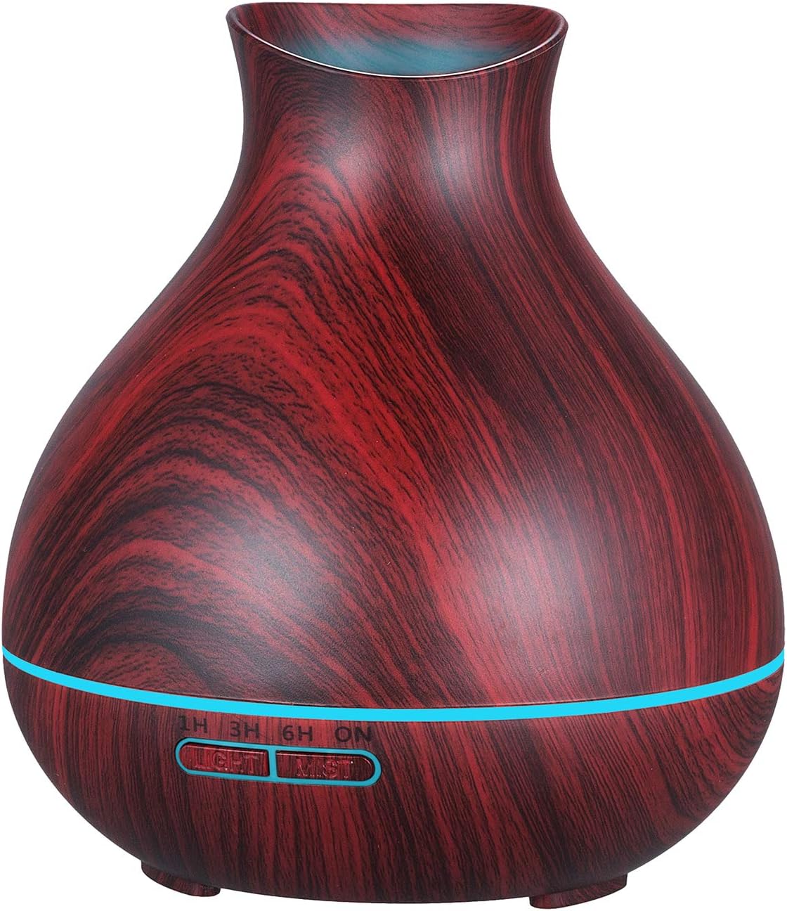 BZseed Aromatherapy Essential Oil Diffuser 550ml 12 Hours Wood Grain Aroma Diffuser with Timer Cool Mist Humidifier for Large Room, Home, Baby Bedroom, Waterless Auto Shut-off,7 Colors Lights Changing