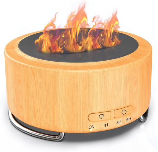 Essential Oil Diffuser for Home: 500ML Aroma Diffuser for Hotel Office Yoga Room - Humidifier with 9 Colors LED Night Light for Kids/Women Home Relaxation, Light Yellow