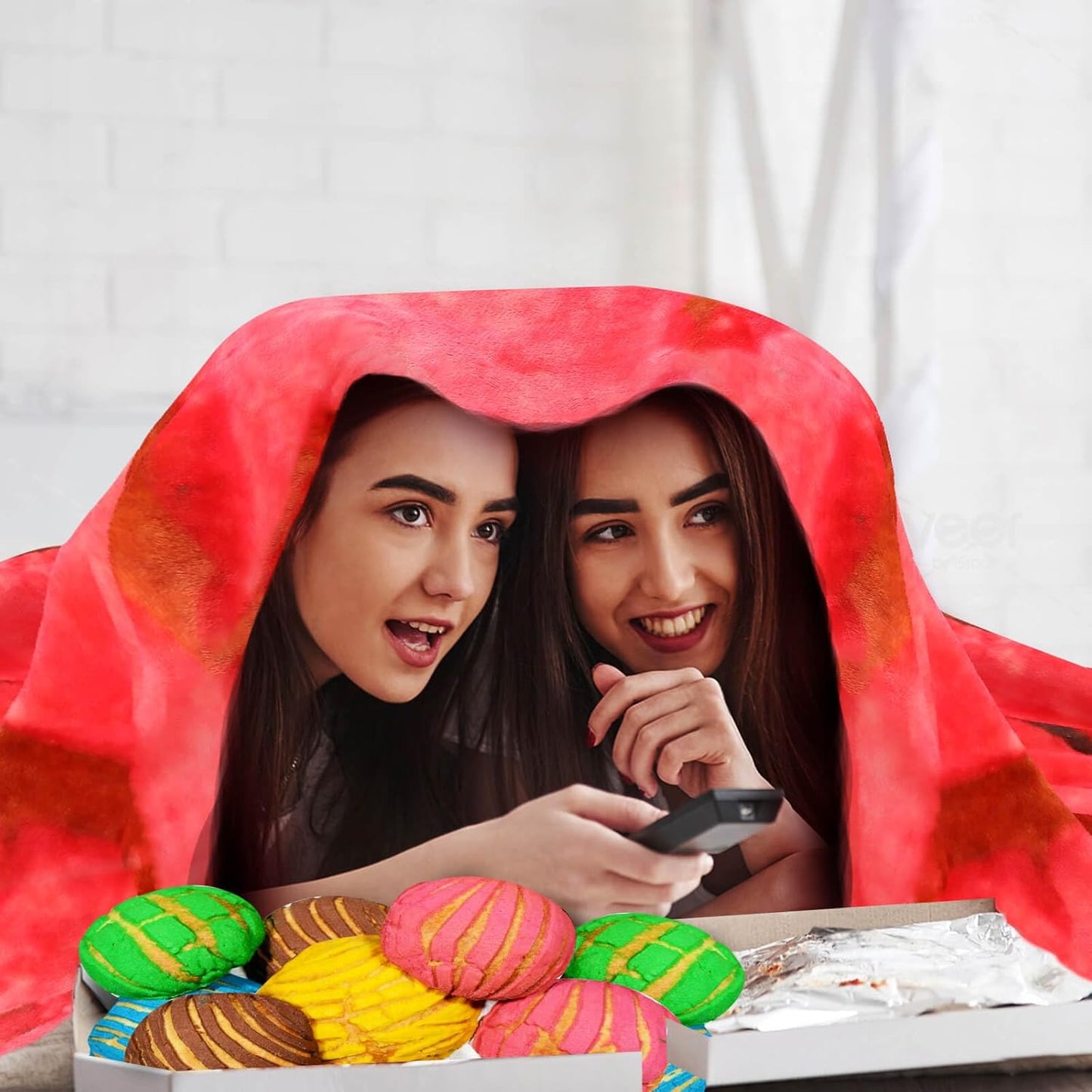 Concha Blanket White Elephant Gifts for Kids Stuff Useful Adults Teenagers Throw Blankets Wrap Boy Girl Party Novelty Gag Pets Soft Fleece Sweet Shell Bread 61in