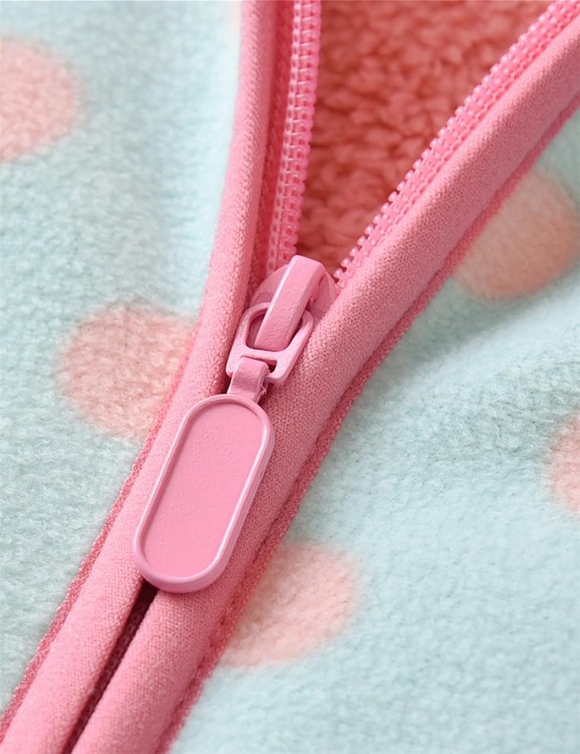 Kids Printed Polar Fleece Jacket Toddler Baby Boys Girls Autumn Winter Warm Sherpa Lining Outerwear Soft Lightweight