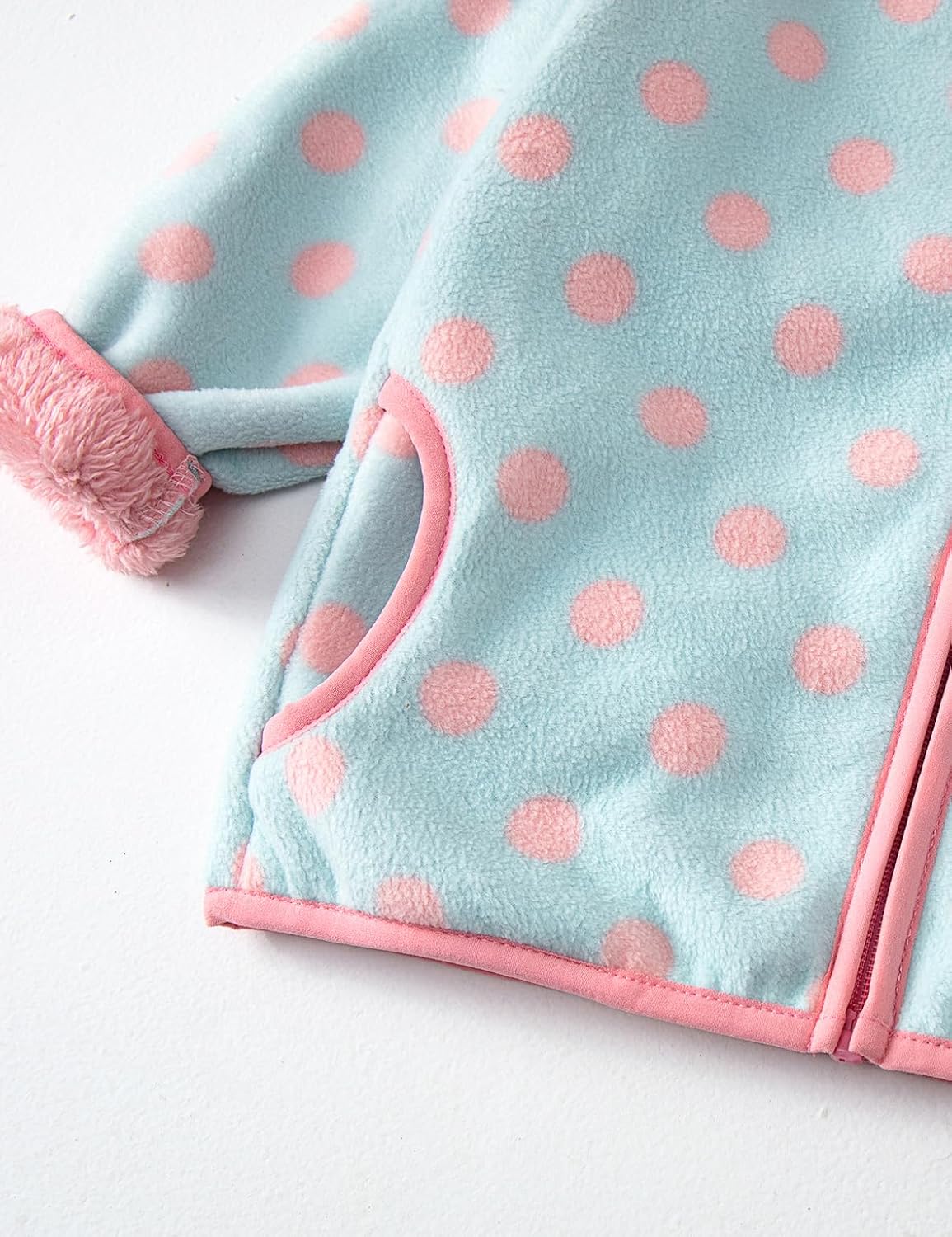 Toddler Printed Polar Fleece hooded Jacket Baby Boys Girls Kids Winter Warm Spring Autumn Outerwear Soft Lightweight