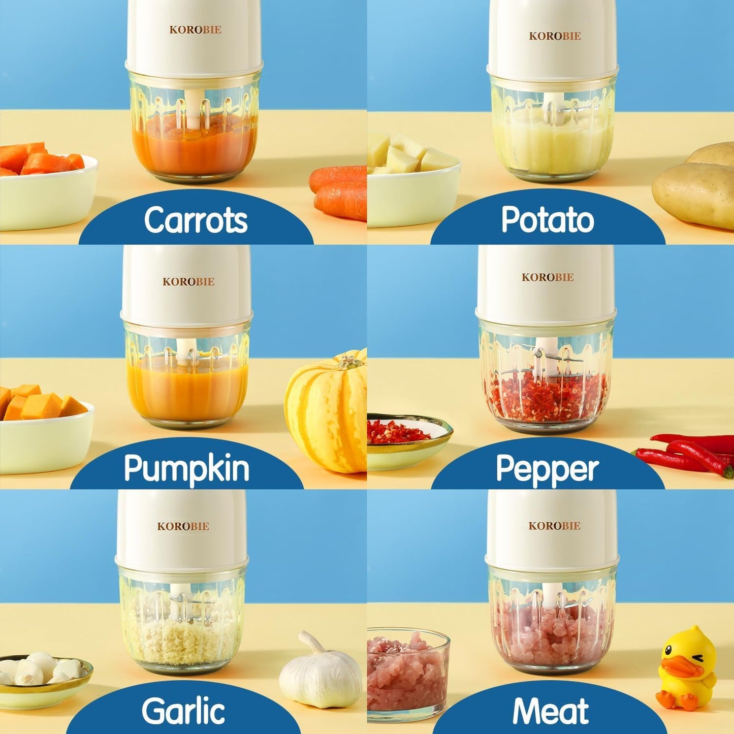 Baby Food Maker - Baby Food Processor for Baby Food, Fruit, Vegatable, Meat, Baby Food Puree Maker Make Fresh and Nutritious Meals for Your Little One, Mini, White, PY-892