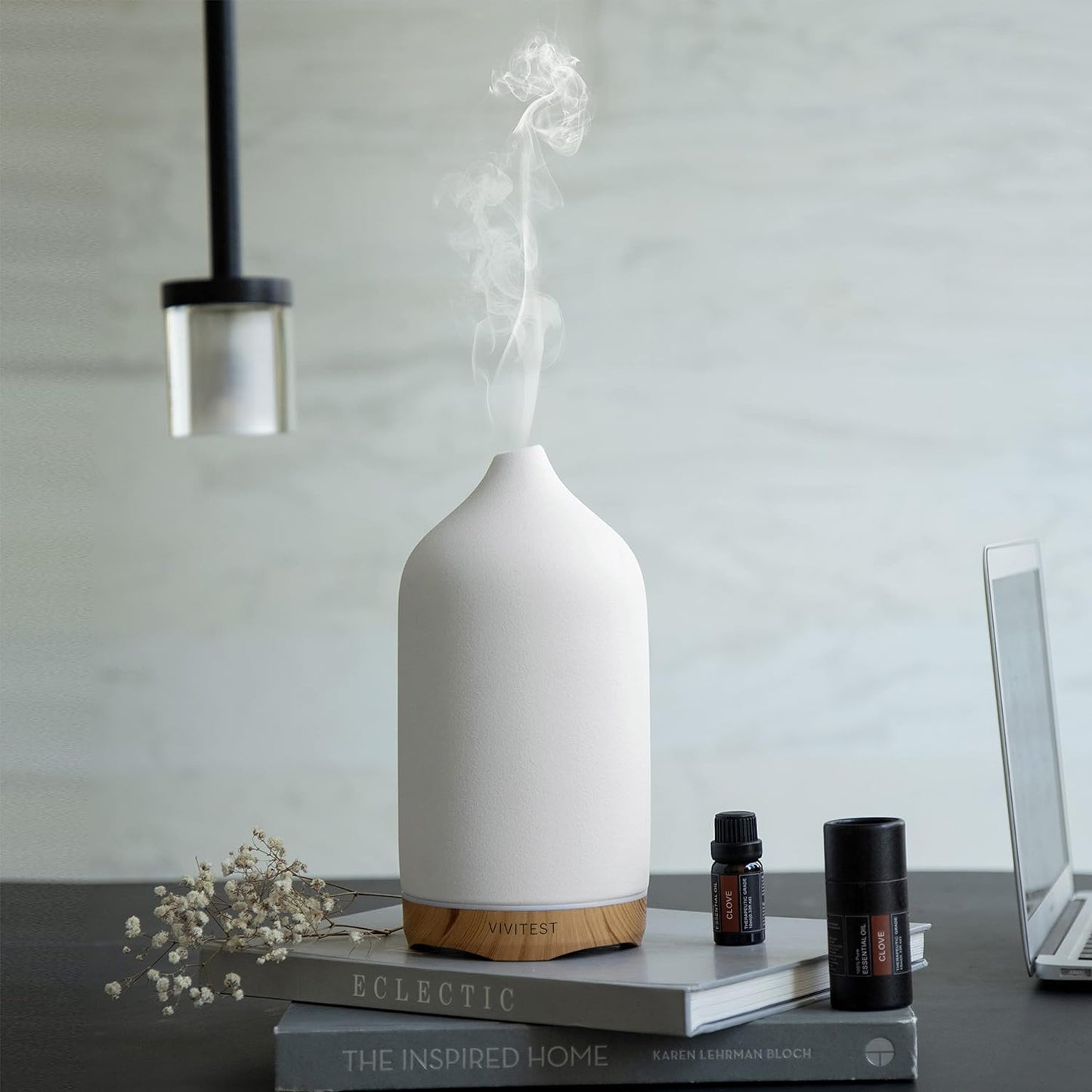 VIVITEST Aromatherapy Diffuser,250ML Ceramic Ultrasonic Essential Oil Diffuser for Aromatherapy (250ML)