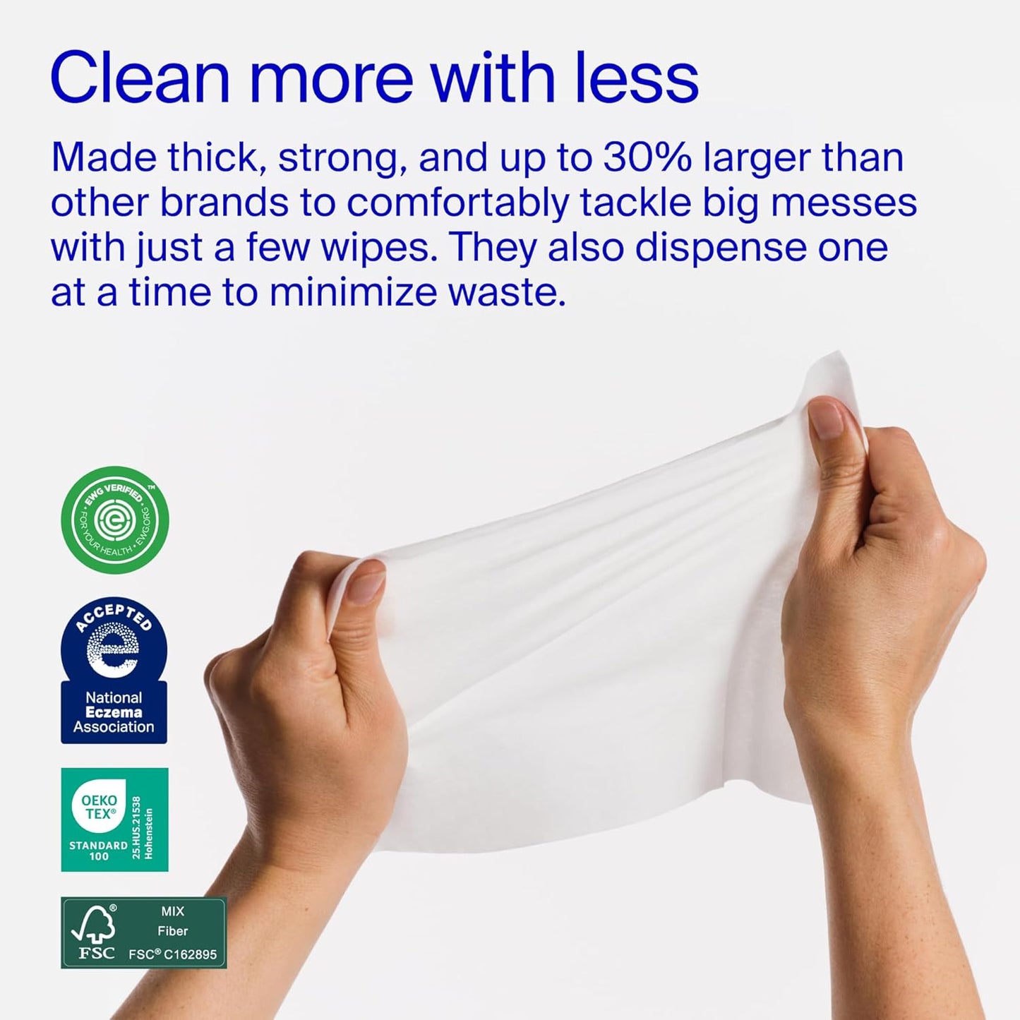 Coterie Baby Wipes for Sensitive Skin, Plant-Based and Plastic-Free Fibers, 99% Water, Hypoallergenic, pH Balanced, Unscented, Clean and Gentle Baby Essentials, 12 Pack, 672 Count