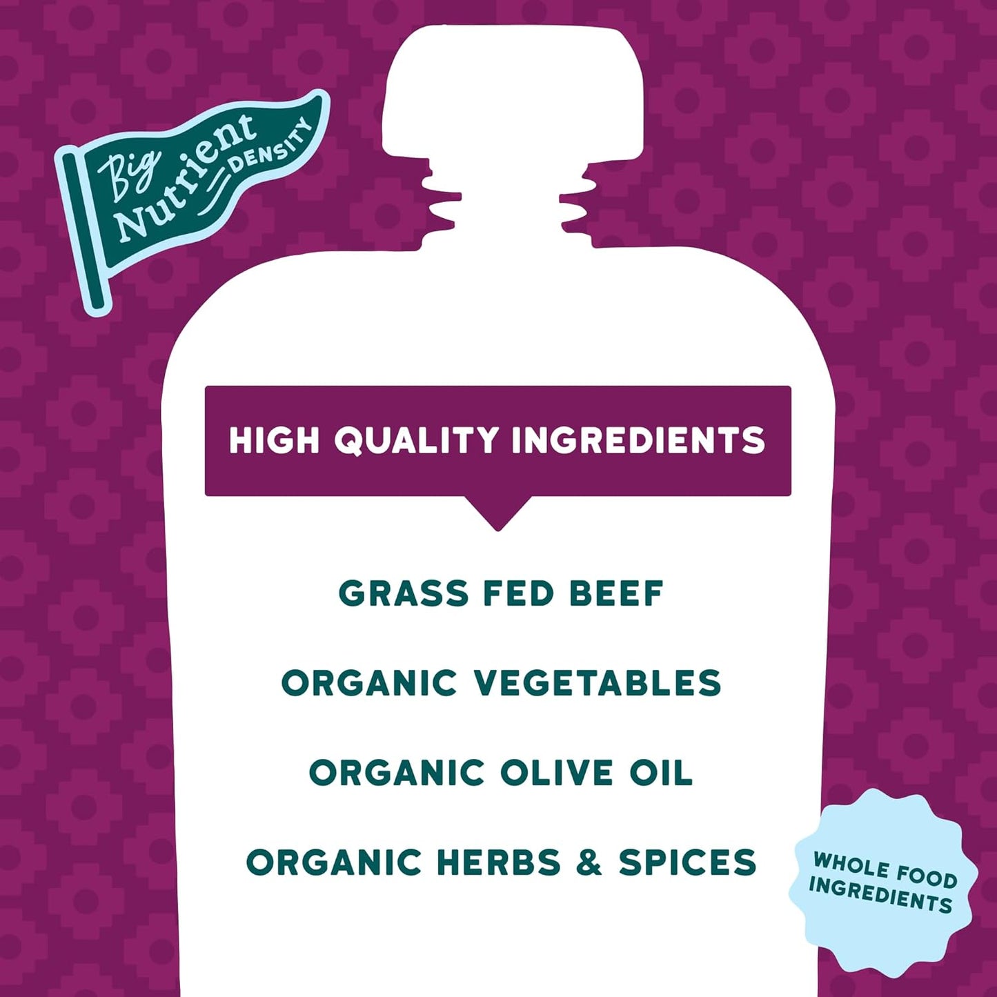 Serenity Kids 7+ Months Baby Food Puree Pouches Beef Chimichurri - Ethically Sourced Meat & Organic Veggies - BPA-Free Pouches - Toddler Food & Baby Snack - 3.5 Oz, 12 Pack