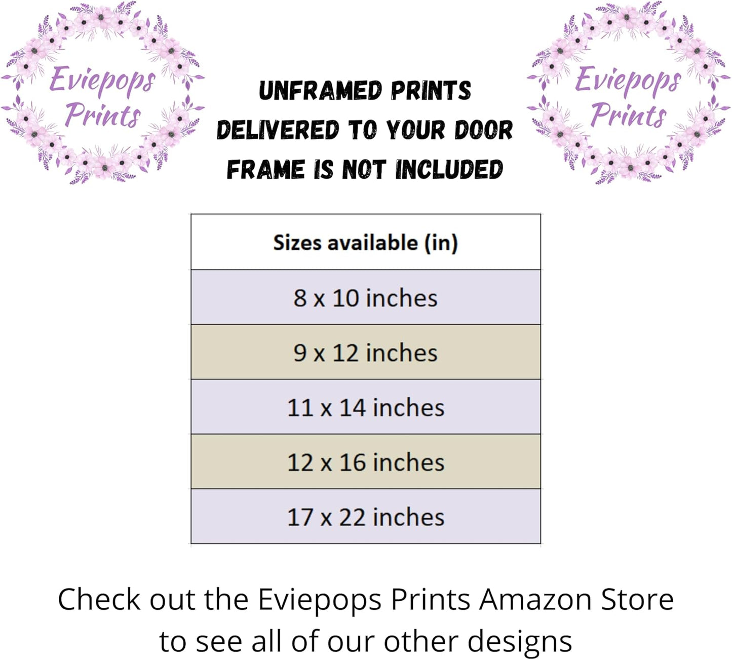 Personalized Safari Animals for Baby Girls Nursery, Set of 3 Unframed Poster Prints, Personalized Name Pink Lilac Floral, Girls Bedroom Decor, Elephant Giraffe (8x10)