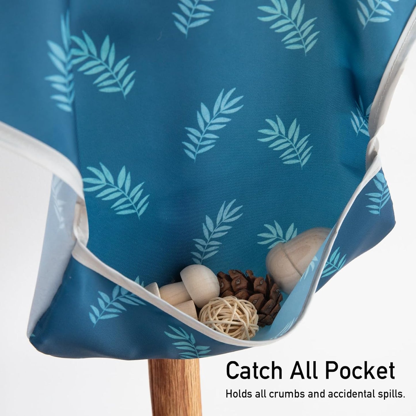 Mess Proof Baby Bib 3 Pack, Waterproof Led Weaning Baby Feeding Bibs with Food Catcher, Travel Feeding Bibs