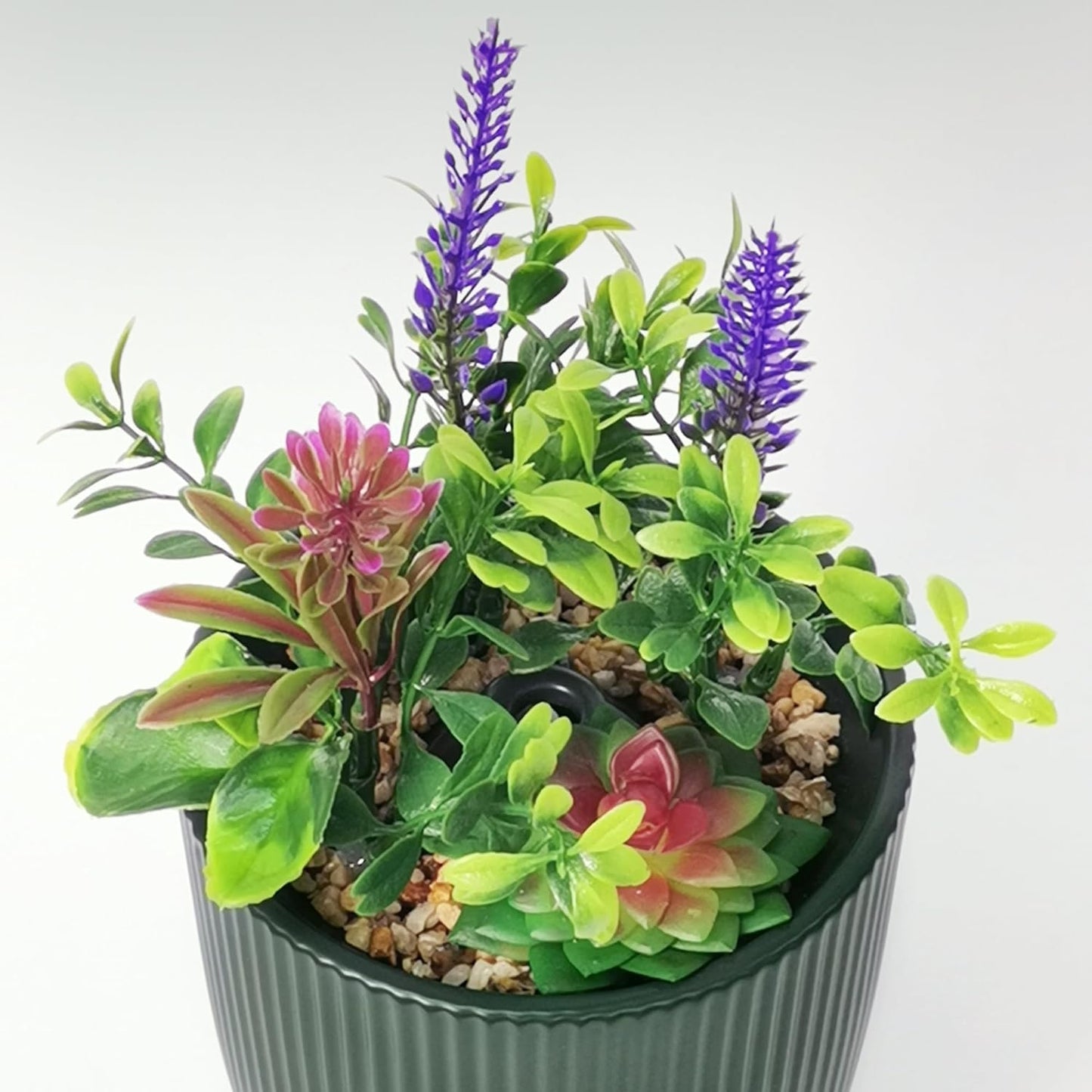 Earnest Living Essential Oil Diffuser Ceramic Artificial Succulent Plants Potted Diffuser 100 ml for Lavender Essential Oils Timers Night Lights and Auto Off Humidifier Aromatherapy Diffusers for Gift