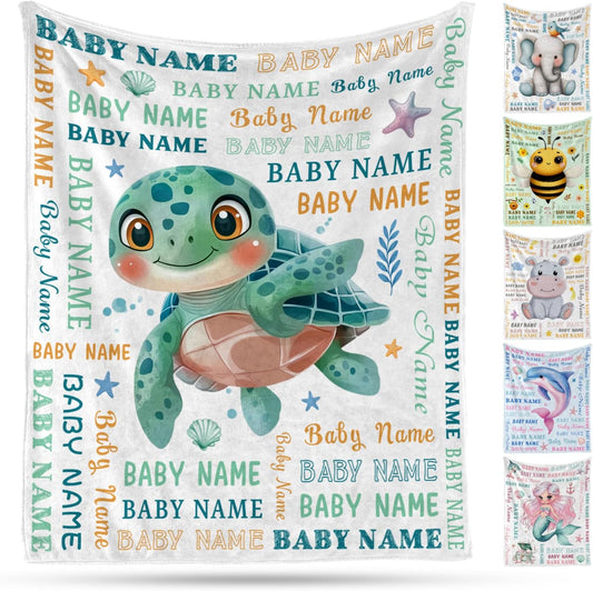 Ship Next Day, Personalized Baby Blanket – Printed in USA, Custom Baby Blanket for Boys & Girls, Baby Blanket with Name, Baby Shower, Easter, Christmas, Birthday Newborn & Toddler Gifts, Baby Gifts