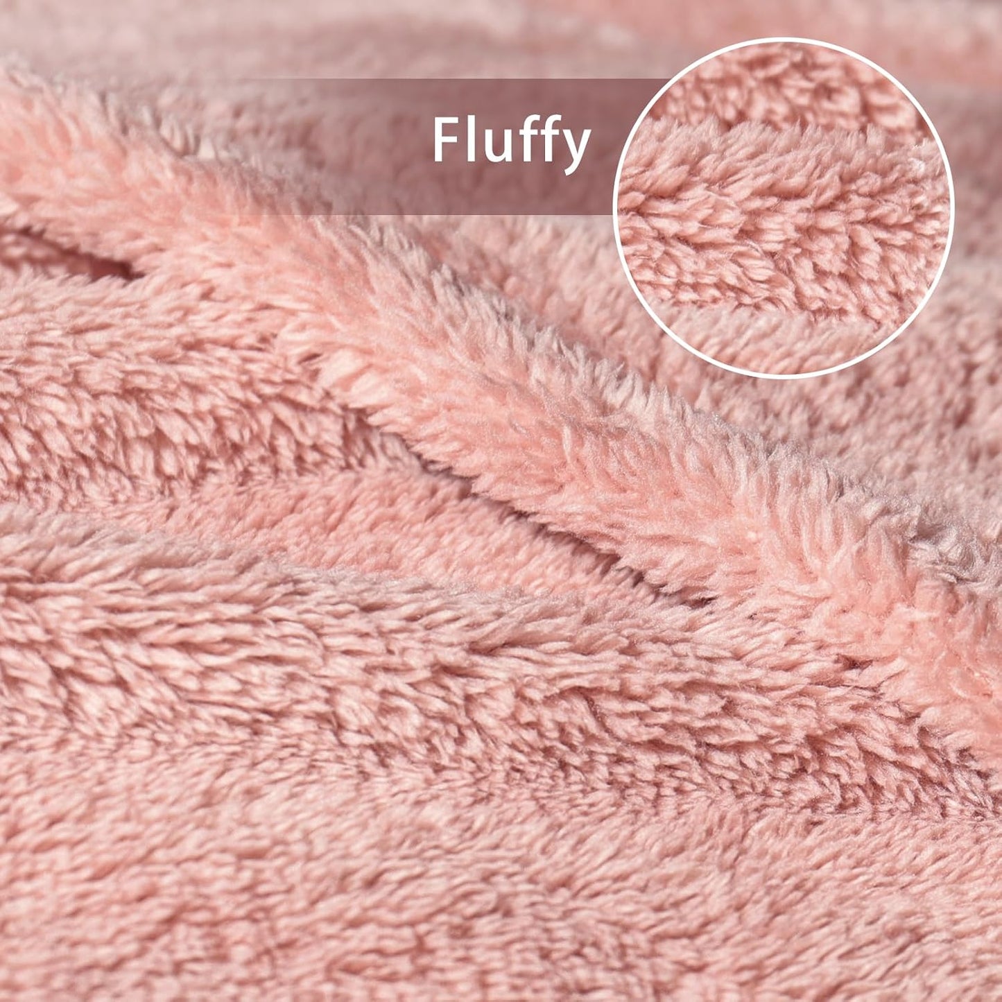Exclusivo Mezcla Soft Fleece Throw Blanket for Couch, Super Soft Velvet Plush Bed Blanket, Fuzzy Cozy and Warm for All Seasons, 50x60 Inches, Pink