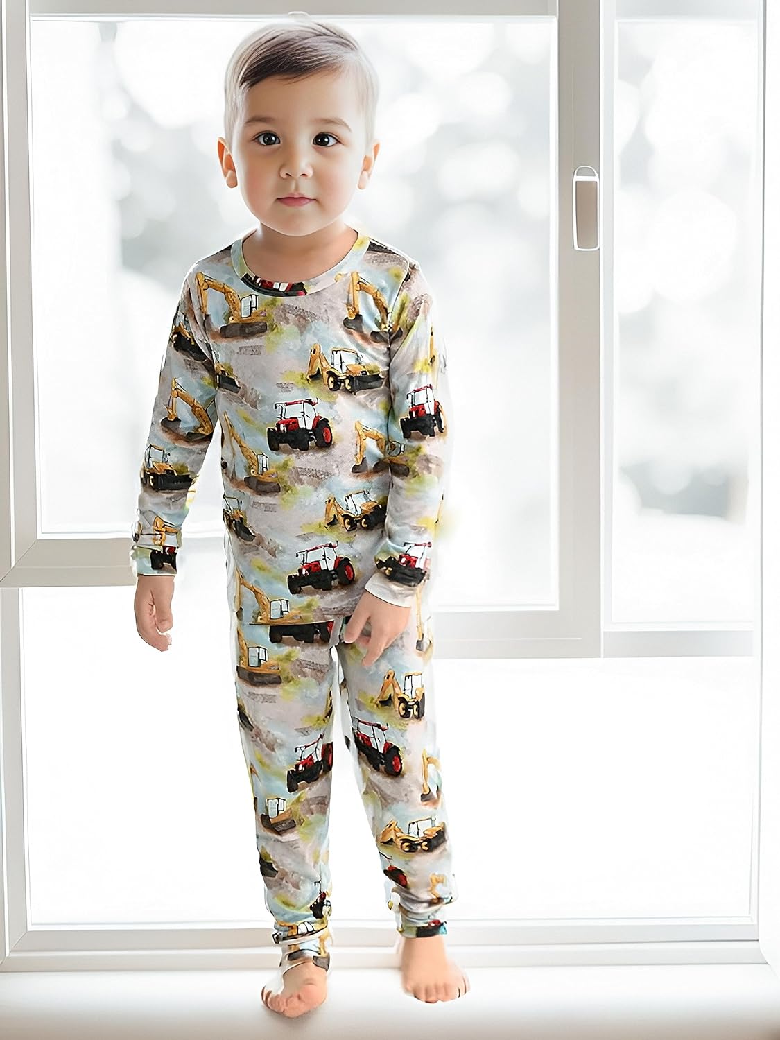 BABY 2T-10Y Toddler Kids Girls Boys Soft Comfy Viscose 2pcs Set Long Sleeve Plain Shirts and Pants Sets