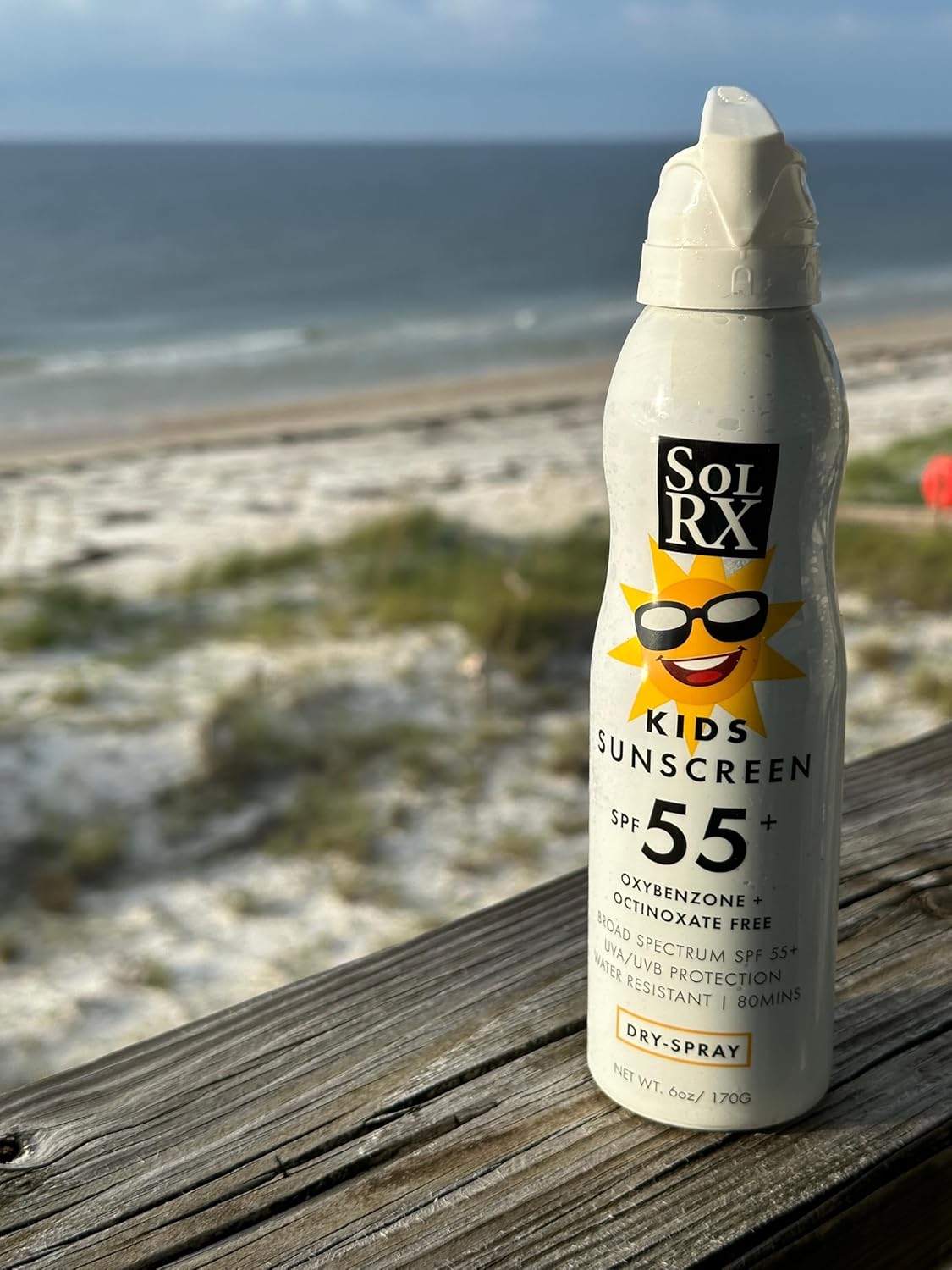 SolRX SPORT KID's SPRAY SPF 55+ Sunscreen Spray SPF55+, Reef Friendly, Broad Spectrum Sunscreen for Face and Body, Oxybenzone Free