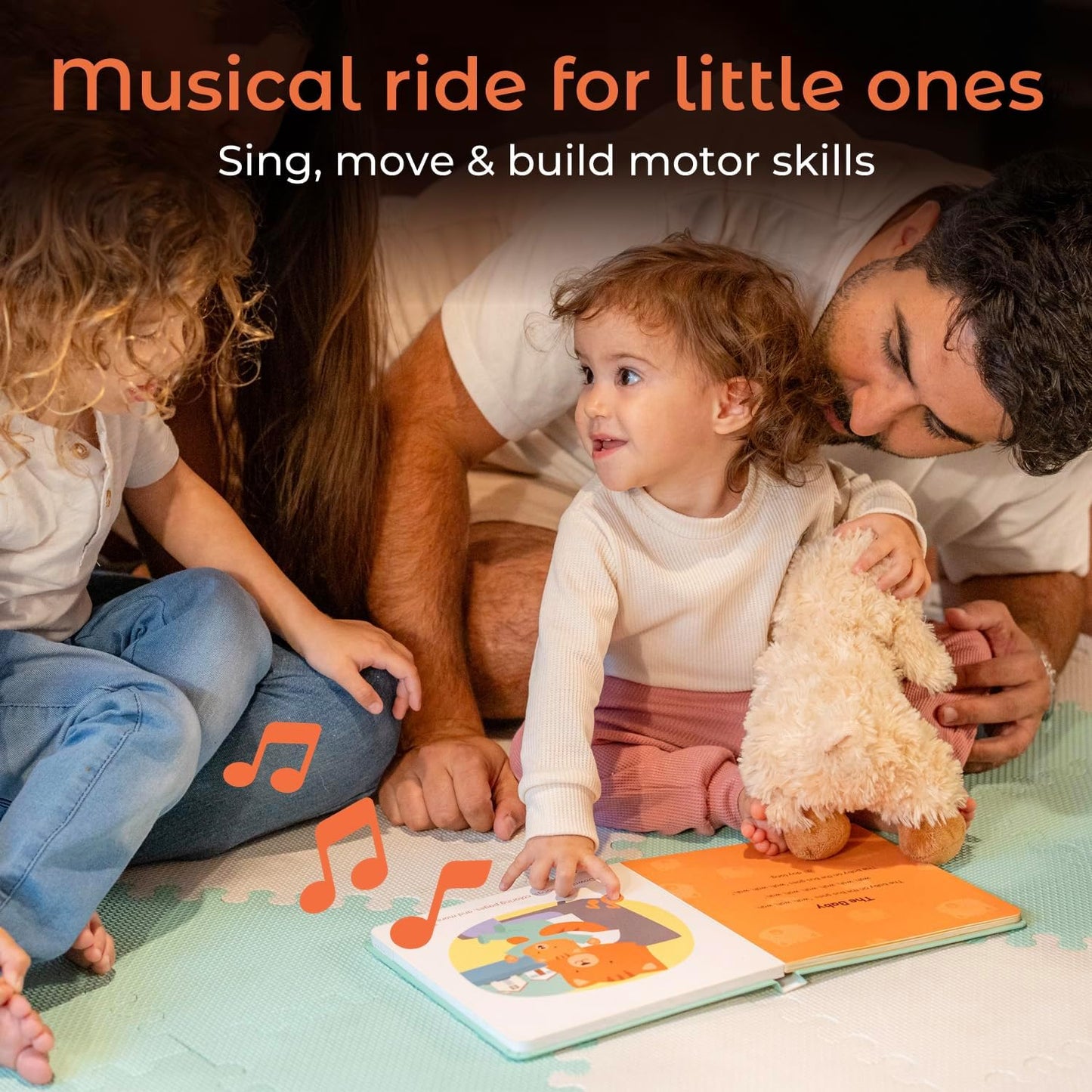 Calis Books The Wheels on The Bus Book | New Rechargeable Musical Book, No More Batteries | Books for 1 Year Old | Wheels on The Bus Toy | Musical Book for Toddlers 1-3 | Musical Toy for Toddlers