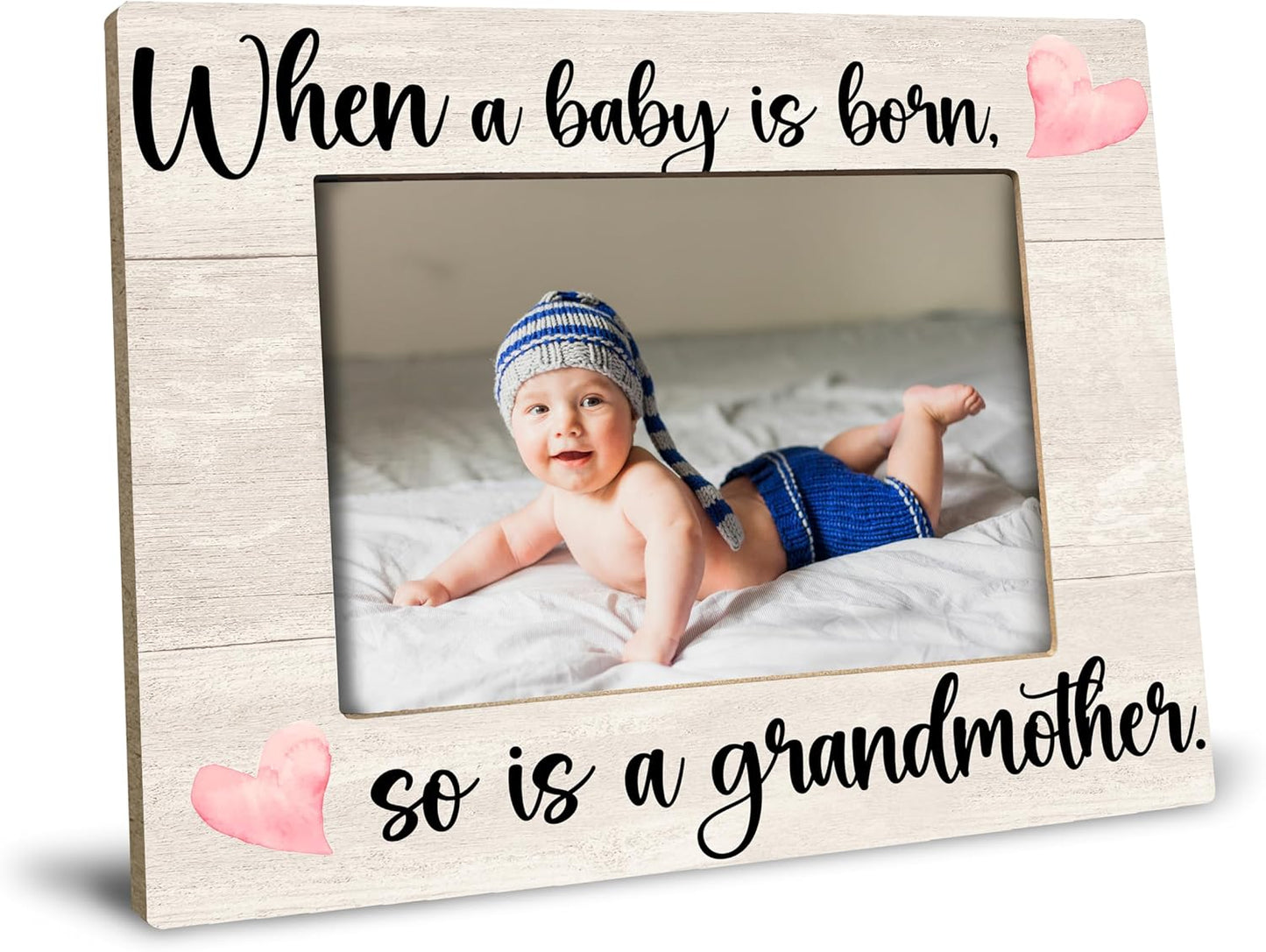 Baby Picture Frame, Ultrasound Picture Frames, When a Baby is Born So is a Grandmother, New Grandmother Gifts First Time 2025, Photo Frame 4x6(cream-coloured)