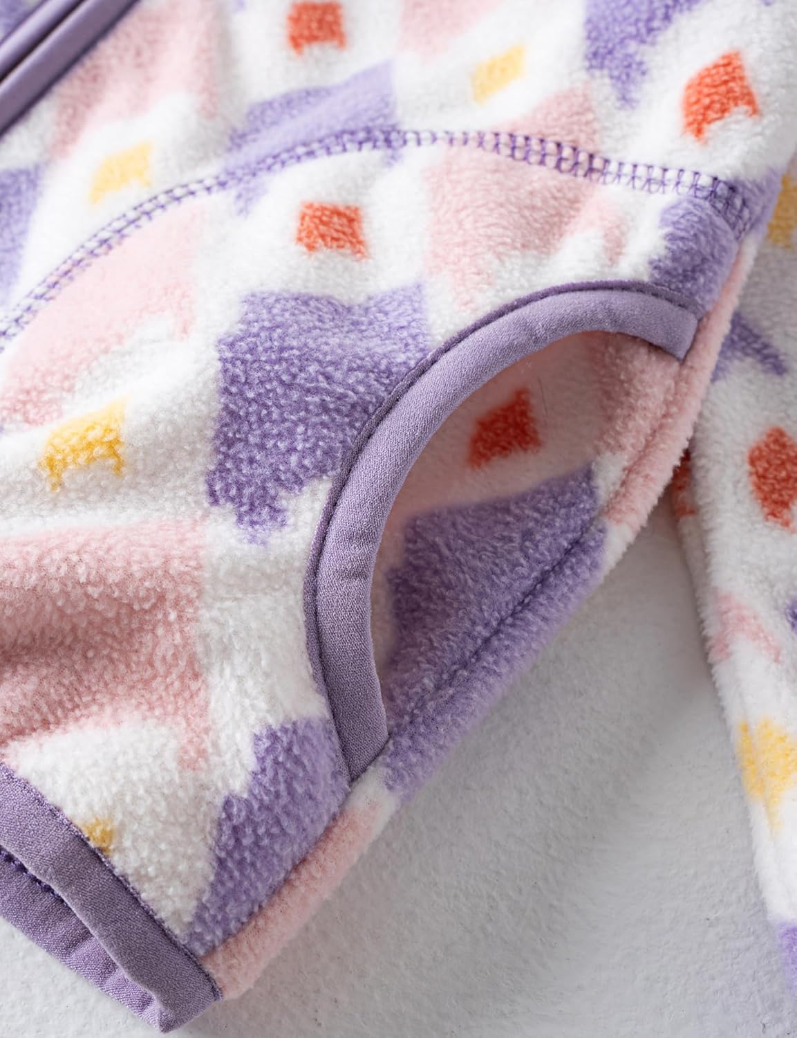 Kids Printed Polar Fleece Jacket Toddler Baby Boys Girls Autumn Winter Warm Sherpa Lining Outerwear Soft Lightweight