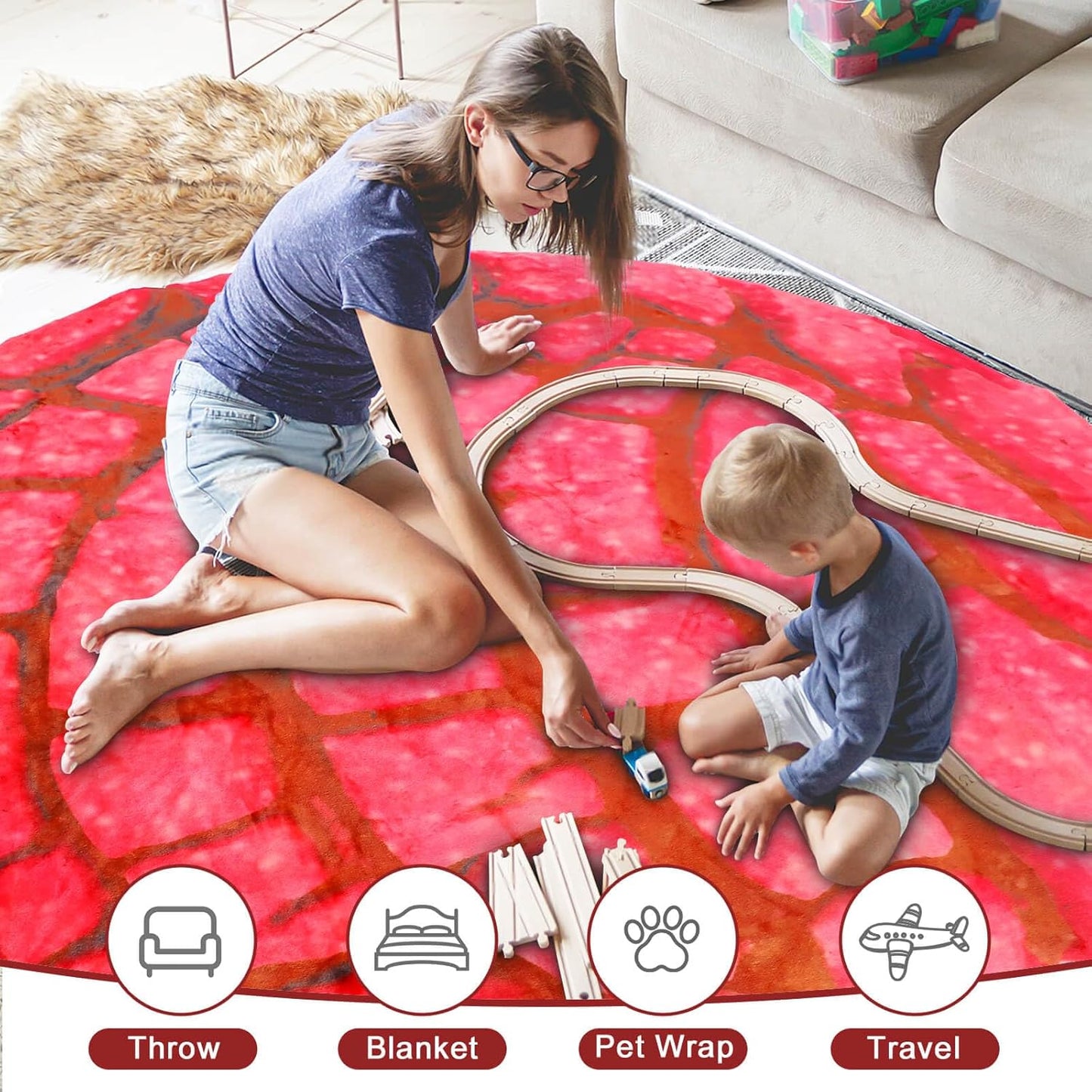 Concha Blanket White Elephant Gifts for Kids Stuff Useful Adults Teenagers Throw Blankets Wrap Boy Girl Party Novelty Gag Pets Soft Fleece Sweet Shell Bread 61in