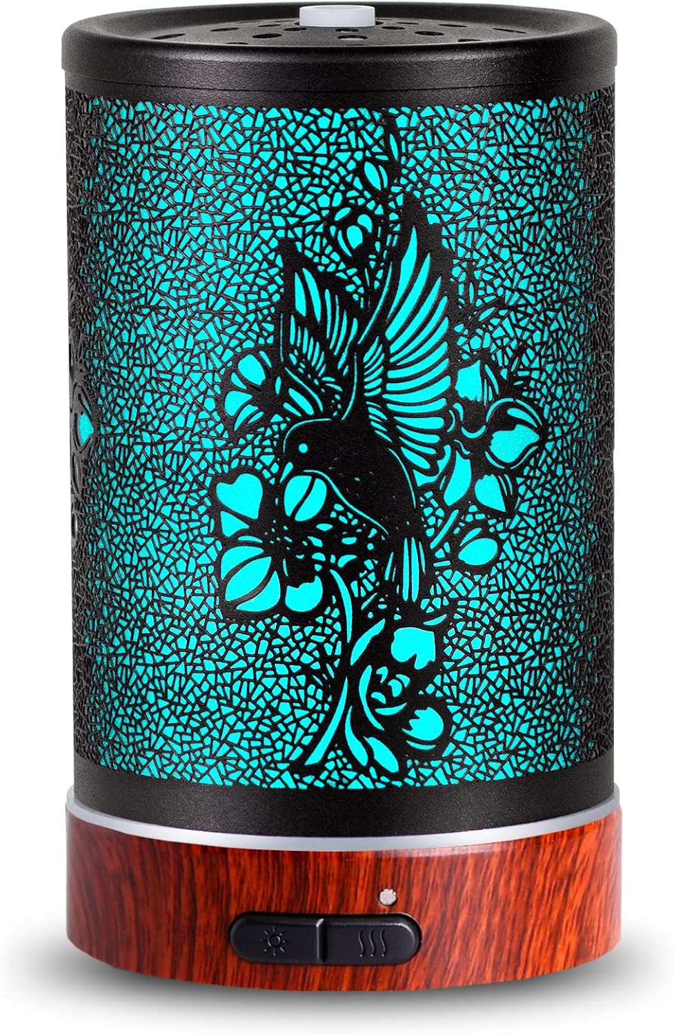 Essential Oils Diffuser,Aromatherapy Diffuser,Birthday Gifts for Women Mom Grandma,Metal Cool Mist Humidifier with 7 Colors Lights Waterless Auto Off Air Diffusers (A-Hummingbird)